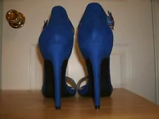 SOLD OUT SIZE 11 DREAM PAIRS ELEGANTEE ROYAL BLUE ANKLE STRAP 4.75 INCH HEELS!