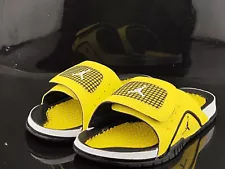 Nike Air Jordan Hydro 4 Slide Lightning Yellow Black White DN4238-701 sz 8 Retro