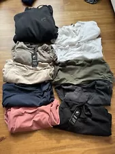 alphalete mens shirts (9) and hoodie (1) Mix of XL and L (mostly XL)