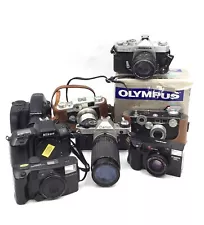 Vintage Nikon, Olympus, Konica, Argus & Canon Film Camera Lot