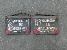 Vintage Washington The Evergreen State Mud Flaps Mudflaps Truck Rubber