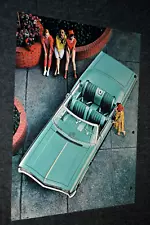 1966 CHEVY IMPALA CONVERTIBLE TURQUOISE ORIGINAL DEALER SALES BINDER INSERT AD (For: 2010 Chevrolet Impala)