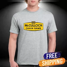 BEST ONE! McCulloch Chainsaw Logo Men's T shirt USA Size S-5XL