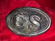 CONFEDERATE CIVIL WAR COPY CS BELT BUCKLE HAS GAR MARKINGS MILITARY