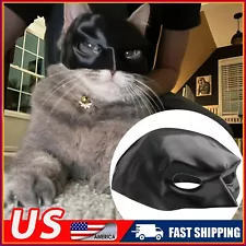 Batman mask for cats, black 3D printed, Halloween costume for your cat