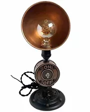 One of a Kind! Artist Made, Copper Pipe Room Lamp, Vintage Crossing, On/Off Swit