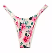 BIG SALE Victoria's Secret VS Shine Rhinestone Strap Brazilian Thong Floral