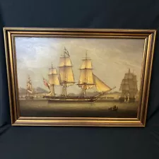 1821 R.S - British Colonial Sailing Ship Historic Original Painting (A) MO#8616