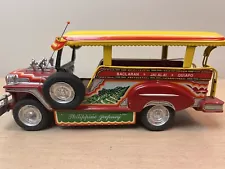 VINTAGE Promite Philippine Red Jeepney Die Cast Metal Jeep Model I-80