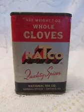 Vintage Natco Whole Cloves Spice Tin