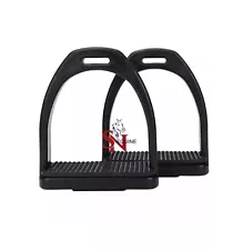 Riding Black Stirrups high Strength Plastic & Nonslip Pad Horse riding Stirrups