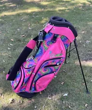 Birdie Babe Pink Tie Dye Ladies Womens Hybrid Golf Bag w/ Stand USED