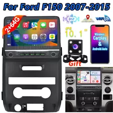 For Ford F150 2007-15 10Inch Car Stereo Monitor 2+64GB Carplay GPS DSP WiFi+Cam