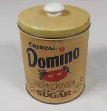 Crystal Domino Pure Cane Brown Sugar Vintage Tin Can