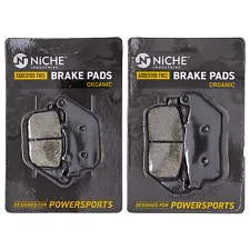 NICHE Brake Pad Set for Harley-Davidson Sportster 1200 883 Iron Complete Organic (For: 2009 Harley-Davidson Iron 883)