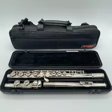 YAMAHA YFL-221 Student Flute Nickel Silver Plated Used with Hard Case + Bag Used