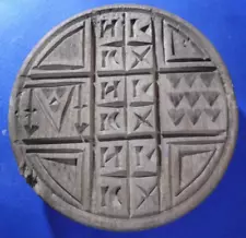 Greek Orthodox Wooden Hand Carved Stamp or Prosfora Seal for the Communion Bread