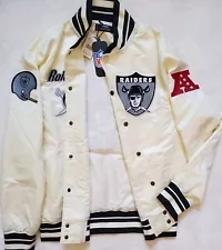 Oakland / Vegas Raiders Pro Standard Retro Classic Midweight Jacket Sz Largeð´‍☠