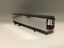 CHROME & MAROON SPREAD AXLE DCP 1/64 53' UTILITY TRAILER W/ THERMOKING REEFER