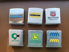 LOT OF 6 Zippo Tape Measure Rule Phillips 66 Bank One Cx Mutual