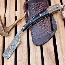 Damascus Steel Straight Razor Cut Throat Barber Salon Shaving Razor Vintage 1189