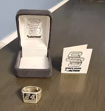 Jeff Gordon #24 Action 925 Sterling Silver Ring Size 10