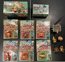 Food Fighters action figure & vehicle lot Mattel vintage 1988. Both CIB Loose