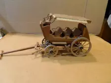 Hand Made Wood Model Old West 8 1/2" Covered Horse Drawn Wagon Assembled