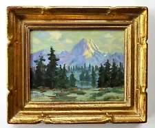 1936 Impressionist "In the Rockies", Carl Rudolph Krafft, 1884-1938, listed IL