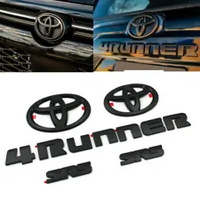 For 2014 - 2022 TOYOTA 4RUNNER SR5 MATTE BLACKOUT EMBLEM OVERLAY KIT OEM SR5 (For: 2018 Toyota 4Runner SR5 Premium)