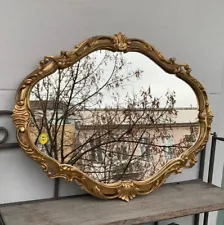 Baroque Antique Oval Gold Rokoko Sale Bain Shabby Fast Wall Mirror