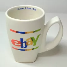 Ebay Logo Coffee Mug Tea Cup "I Came I Saw I Bid" USA Ceramic