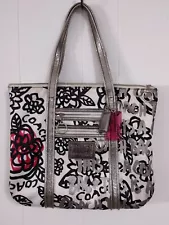 Coach M0982-14741 Poppy GlamBella tote Floral Graffiti Purse Bag