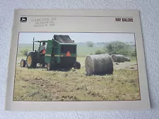 JOHN DEERE ROUND & SQUARE HAY BALERS 1986 DEALER SALES BROCHURE