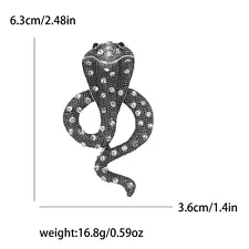 Trendy Rhinestone Cobra Brooches Enamel Snake Pin for Women Accessories Hot Sale