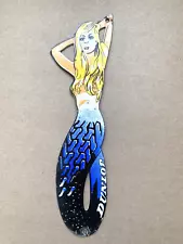 VINTAGE DUNLOP TIRES MERMAID PORCELAIN GASOLINE SALES AUTO SIGN