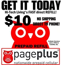 Page Plus $10 Refill DIRECT ELECTRONIC FAST to PHONE TRUSTED 25yr USA SELLER