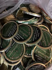 Copenhagen Wintergreen Long Cut Lot Of 100 Dip Can Lids - Crafts, Hobby & More