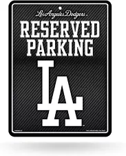 Los Angeles Dodgers Metal Parking Novelty Wall Sign 8.5 x 11 Inch Carbon...