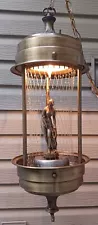 Vintage Hanging Goddessl Oil Rain Lamp Light Big 30" Works! Quiet! I have Video.