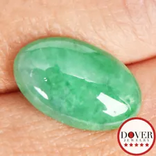 GIL 6.99ct FEI CUI A Jade Oval Cabochon Cut Loose Stone NR