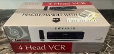 Emerson 4 Head VCR VHS EWV401B Brand New! Original Box Sealed! Never Used! Nice