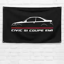 For Honda Civic Si Coupe EM1 1999-2000 Enthusiast 3x5 ft Flag Banner Gift