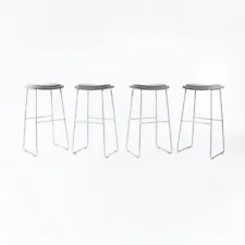 2013 Hi-Pad Bar Stools by Jasper Morrison for Cappellini in Gray Fabric 4x Avail