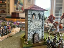 28MM NAPOLEONIC TOWER REMOVABLE ROOF USE FOR WW1, WW2, OR MANY ERAS PAINTED!!