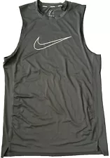 Nike Pro Dri-Fit Men's Slim Fit Sleeveless Black Top Large DD1977-010