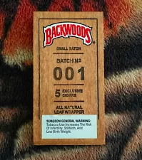 Backwoods Small Batch No. 001 Rare LIMITED EDITION Collectible