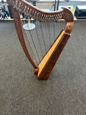 Crafted Celtic style 22 string wooden Harp