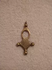 Vintage African Tuareg Light Gold Tone Cross Pendant 21 Grams