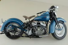 Already built model of a Harley Davidson WLA-45 motorcycle 1:9 scale.